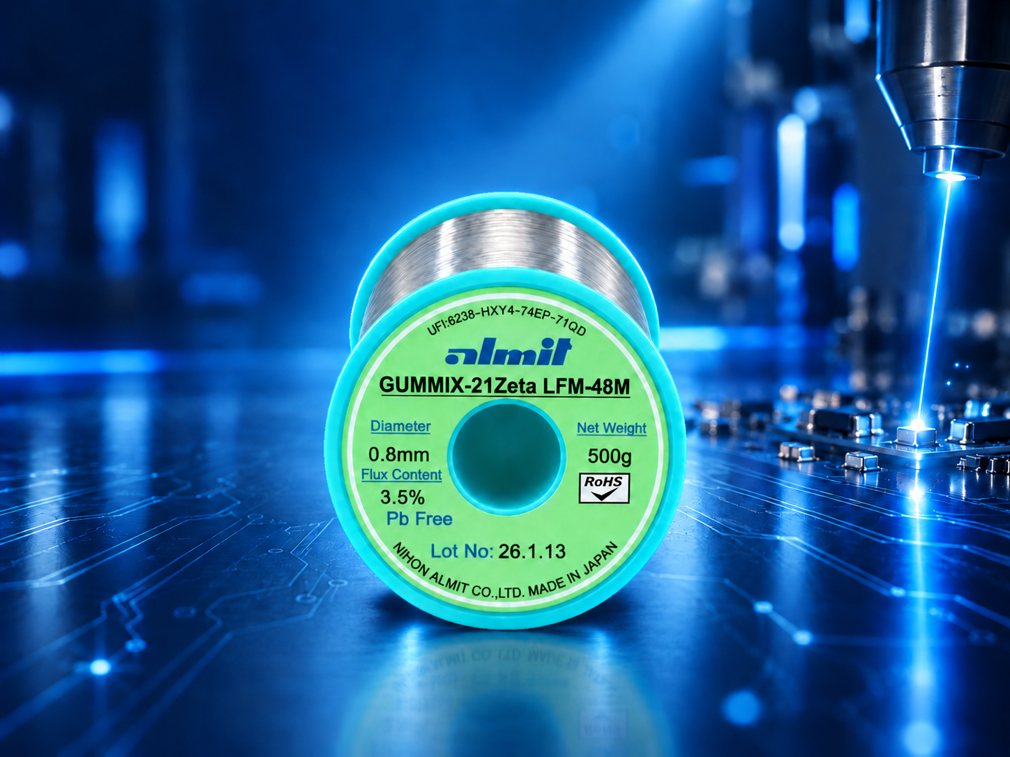 Spule Almit GUMMIX-21 Zeta mit der Legierung LFM-48 M