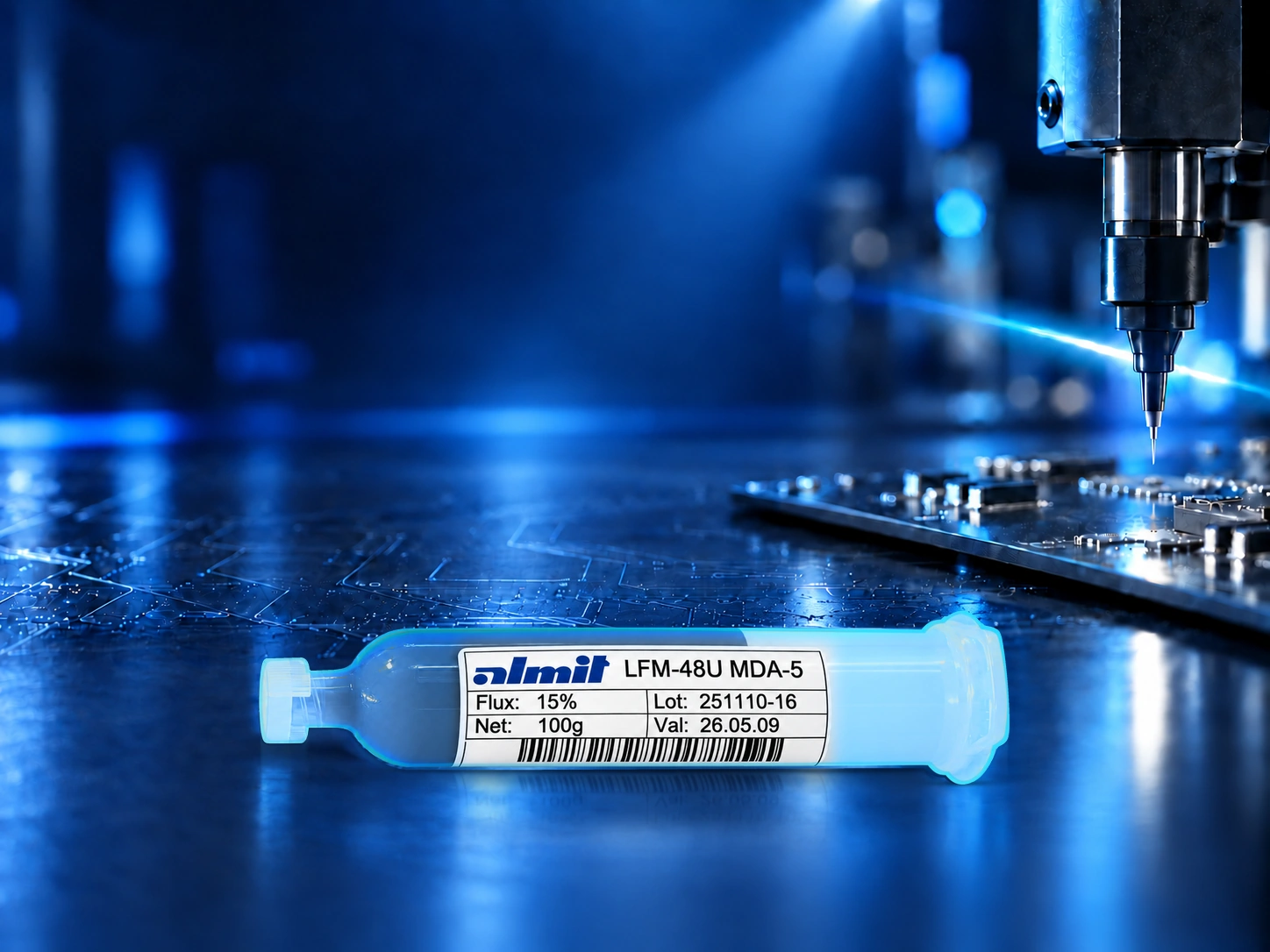Kartusche Almit-Lötpaste LFM-48 U SSI-M für das Jet-Printing