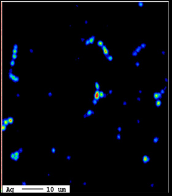 Elementverteilung Silber, Falschfarben, danach 1500 zyklen