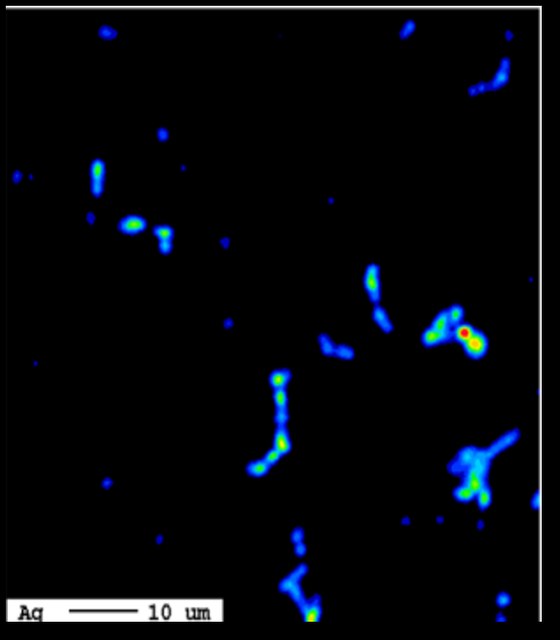 Elementverteilung Silber, Falschfarben, ausgangszustand